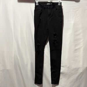 Refuge Black Ripped Skinny Jeans xS294
